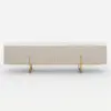 Grovyn 2000mm Sintered Stone Top Fluted TV Stand with Storage