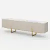 Grovyn 2000mm Sintered Stone Top Fluted TV Stand with Storage