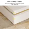 Modern 110 cm White Square Storage Coffee Table with Sintered Stone Top & 4 Drawers