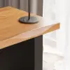 1600mm Industrial Natural & Black Rectangular Office Desk Sturdy Pine Wood Computer Desk