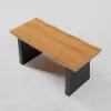 1600mm Industrial Natural & Black Rectangular Office Desk Sturdy Pine Wood Computer Desk