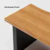 1600mm Industrial Natural & Black Rectangular Office Desk Sturdy Pine Wood Computer Desk