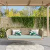 Traditional Wide Outdoor Woven Rope Swing Sofa Hanging Chair with Cushion