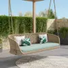 Traditional Wide Outdoor Woven Rope Swing Sofa Hanging Chair with Cushion