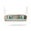 Traditional Wide Outdoor Woven Rope Swing Sofa Hanging Chair with Cushion
