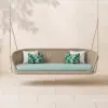 Traditional Wide Outdoor Woven Rope Swing Sofa Hanging Chair with Cushion