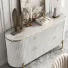 Yelly 55" White Sintered Stone Top Sideboard with 4 Doors & 2 Drawers