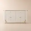 Yelly 55" White Sintered Stone Top Sideboard with 4 Doors & 2 Drawers