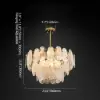 Modern 6-Light Tiered Cloud Glass Chandelier Adjustable Hanging Rod