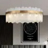 Modern Round 6-Light Tiered Clear Glass Chandelier