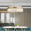 Modern Round 6-Light Tiered Clear Glass Chandelier