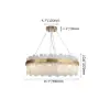 Modern Round 6-Light Tiered Clear Glass Chandelier