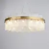 Modern Round 6-Light Tiered Clear Glass Chandelier