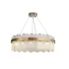 Modern Round 6-Light Tiered Clear Glass Chandelier
