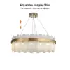 Modern Round 6-Light Tiered Clear Glass Chandelier