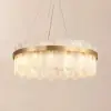 Modern Round 6-Light Tiered Clear Glass Chandelier