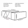 Modern 1803 mm L-Shaped White Executive Desk with Left Hand Return