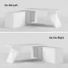 Modern 1803 mm L-Shaped White Executive Desk with Left Hand Return