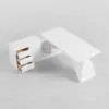 Modern 1803 mm L-Shaped White Executive Desk with Left Hand Return
