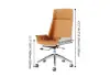 Modern Orange Faux Leather Swivel Executive Office Chair with Adjustable Height
