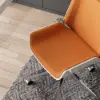 Modern Orange Faux Leather Swivel Executive Office Chair with Adjustable Height