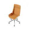 Modern Orange Faux Leather Swivel Executive Office Chair with Adjustable Height
