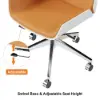 Modern Orange Faux Leather Swivel Executive Office Chair with Adjustable Height