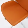 Modern Orange Faux Leather Swivel Executive Office Chair with Adjustable Height