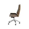 Modern Black Faux Leather Swivel Executive Office Chair with Adjustable Height