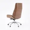 Modern Black Faux Leather Swivel Executive Office Chair with Adjustable Height