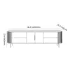 Modern 220 cm Sintered Stone Oval TV Stand with 4 Drawers and Shelf