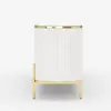 Modern 220 cm Sintered Stone Oval TV Stand with 4 Drawers and Shelf
