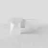 Modern 1803 mm L-Shaped White Executive Desk with Right Hand Return