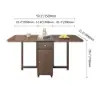 Ultic 5-Piece Modern 1502mm Rectangle Dining Table Set Ash Wood Foldable Walnut