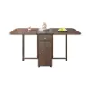 Ultic 5-Piece Modern 1502mm Rectangle Dining Table Set Ash Wood Foldable Walnut
