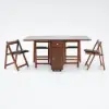 Ultic 5-Piece Modern 1502mm Rectangle Dining Table Set Ash Wood Foldable Walnut