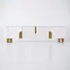 Artis 200 cm TV Stand with Sintered Stone Top, Storage & Gold Legs – White Doors Media