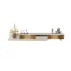 200 - 280 cm Extendable TV Stand with LED Light, Tempered Glass Door Cabinets & Drawer
