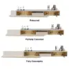 200 - 280 cm Extendable TV Stand with LED Light, Tempered Glass Door Cabinets & Drawer