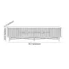 Modern Off White TV Stand for 2159mm TVs with 4 Drawers & Doors MDF