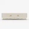 Modern Off White TV Stand for 2159mm TVs with 4 Drawers & Doors MDF