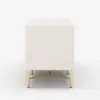 Modern Off White TV Stand for 2159mm TVs with 4 Drawers & Doors MDF