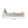 2200mm Rectangle Off White TV Stand Media Console for with 4 Drawers & Doors