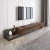 Fero Walnut Extendable TV Stand with 3 Drawers (200 - 360 cm)