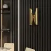 Modern 2-Light Brass Decorative Wall Sconce