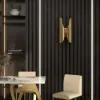 Modern 2-Light Brass Decorative Wall Sconce