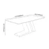 Silexa Modern 1803 mm Rectangular Glossy Sintered Stone Dining Table, Seats 6 – Gold