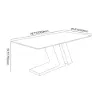 Silexa Modern 2007 mm Rectangular Glossy Sintered Stone Dining Table, Seats 6 – Gold