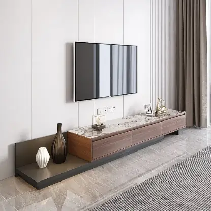 Picture of Fero Sintered Stone Extendable TV Stand with 3 Drawers(200 - 360 cm)