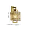 Jewell Modern 1-Light Brass Decorative Wall Sconce with Water-ripple Glass Shade